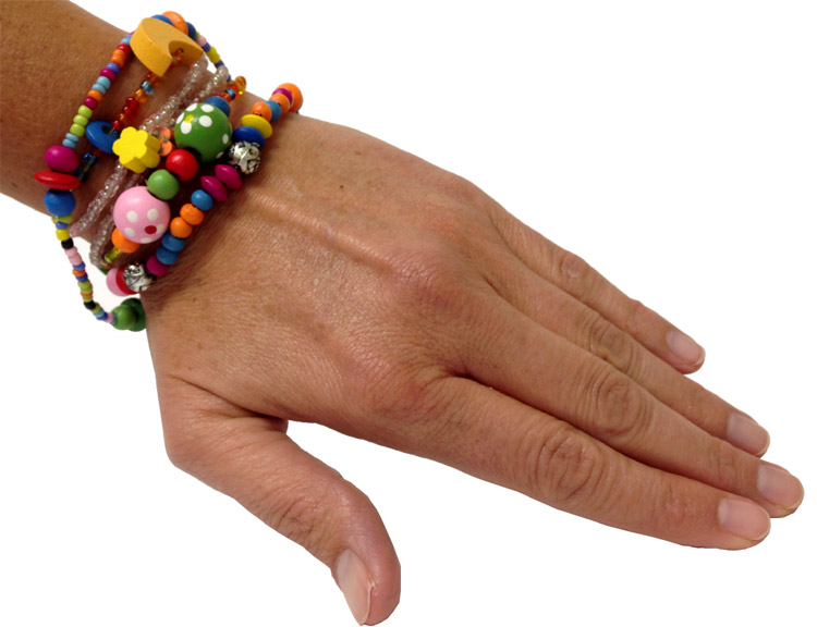 Set of 5 - Beadtastic Bead Bracelet Multi Charm - Jewelry Novelties - Prizes & Novelties