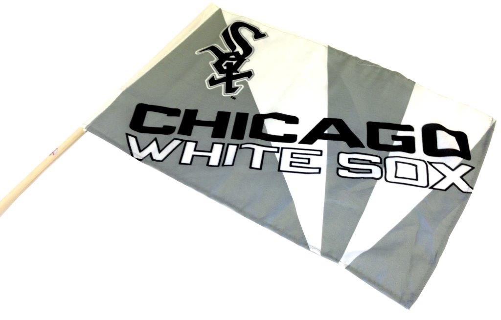 Team Flag on Stick - White Sox - Sports Team Logo Prizes - Prizes & Novelties